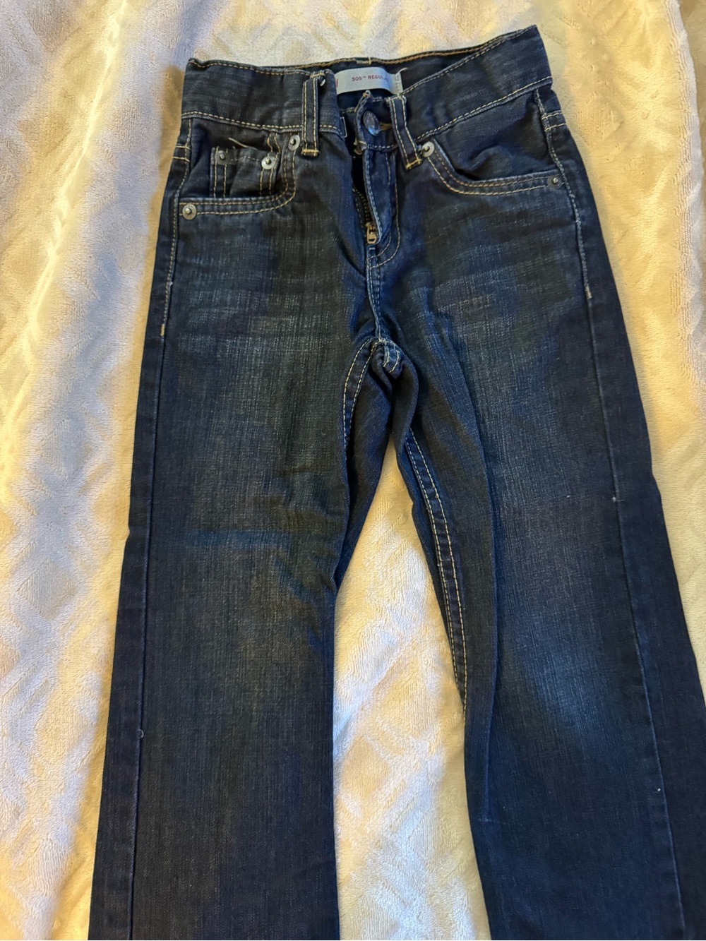 Levi's Dark Blue Straight-Leg kids Jeans - size 5 slim
